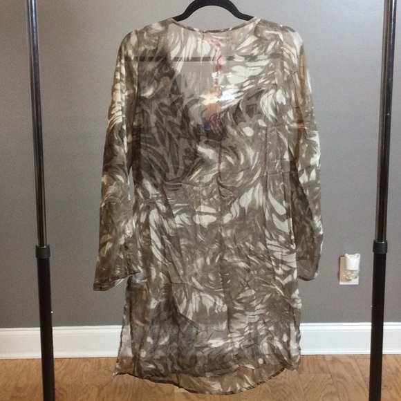 NWT SP Coupe Swim brown print coverup. - Picture 2 of 16